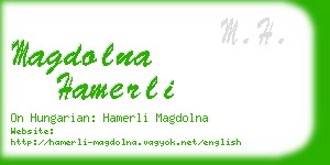 magdolna hamerli business card